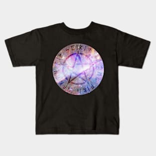 Pentagram Pentacle Galaxy Kids T-Shirt